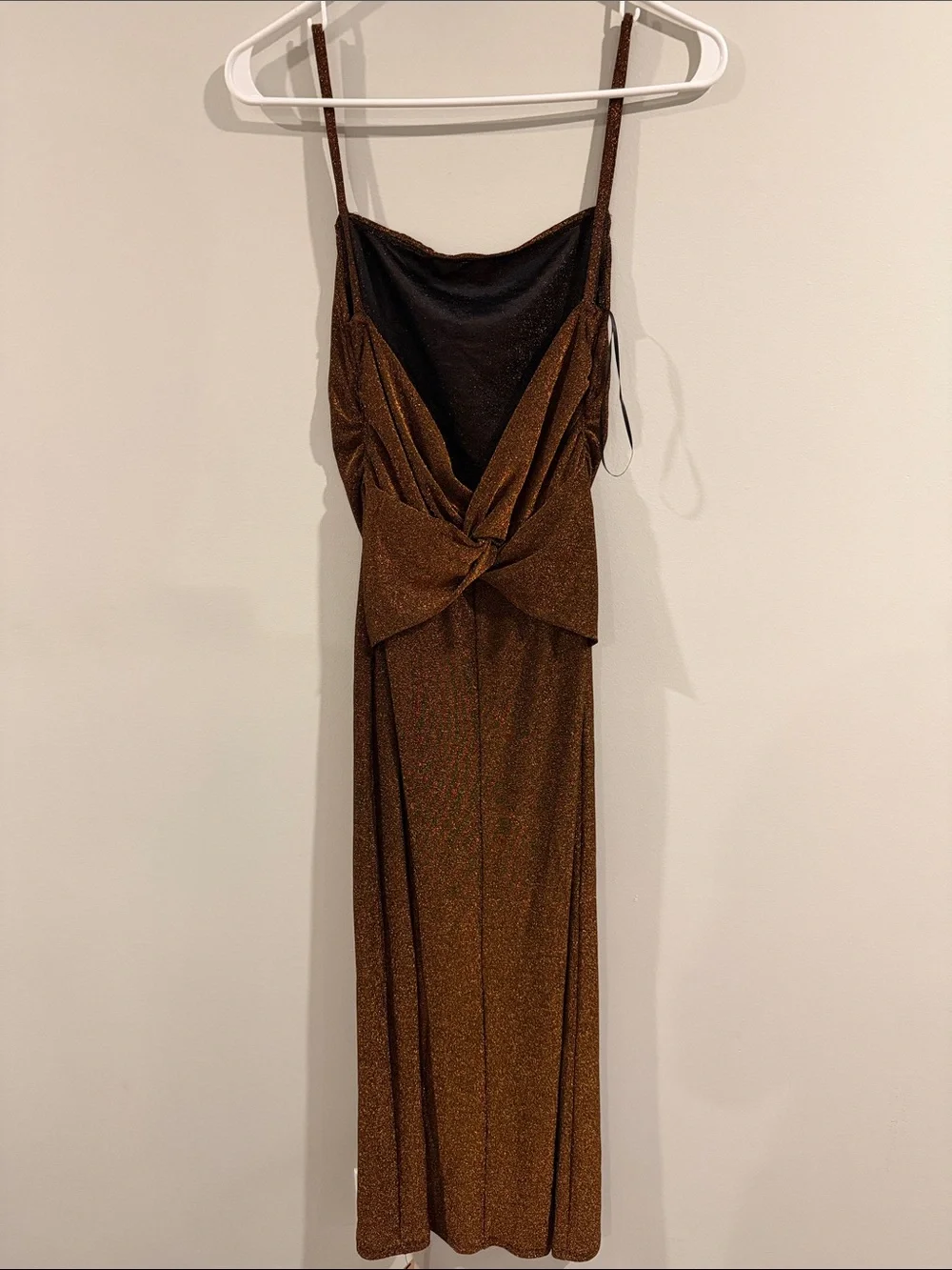 Reformation Breslin Dress in Rose Gold Sparkle, Size S (NWT) - Picture 4 of 5